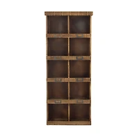 Brown Wood Rustic Wall Shelf, 42" x 18" x 7"