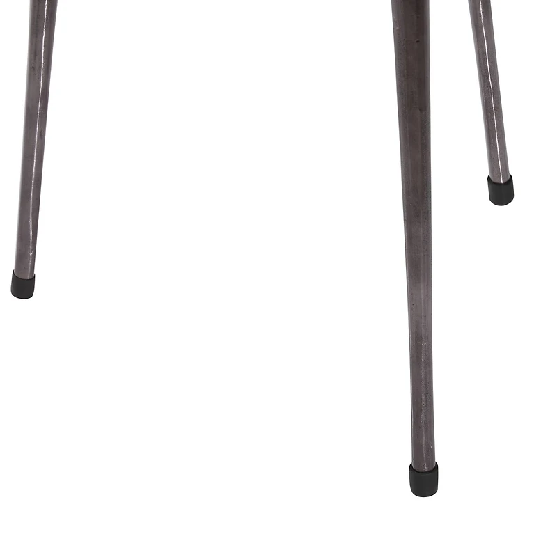 21" Brown Rustic Slab Accent Table