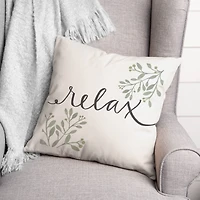 Relax Floral 18" x 18" Throw Pillow