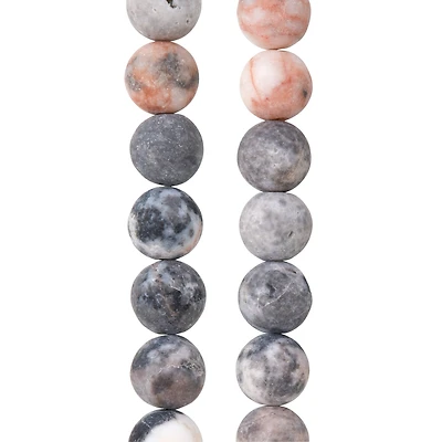 Pink & Purple Zebra Agate Round Beads, 10mm by Bead Landing™