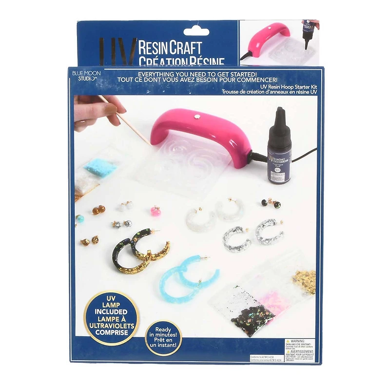 Blue Moon Studio™ UV Resin Craft Hoop Earring Starter Kit