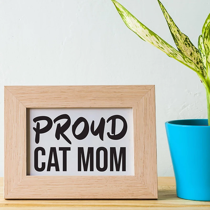 Leisure Arts® Vinyl Matte Black Proud Cat Mom Decal