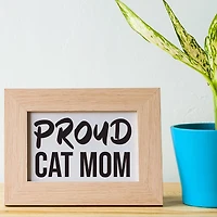 Leisure Arts® Vinyl Matte Black Proud Cat Mom Decal
