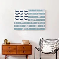 Whale Flag Canvas Wall Art