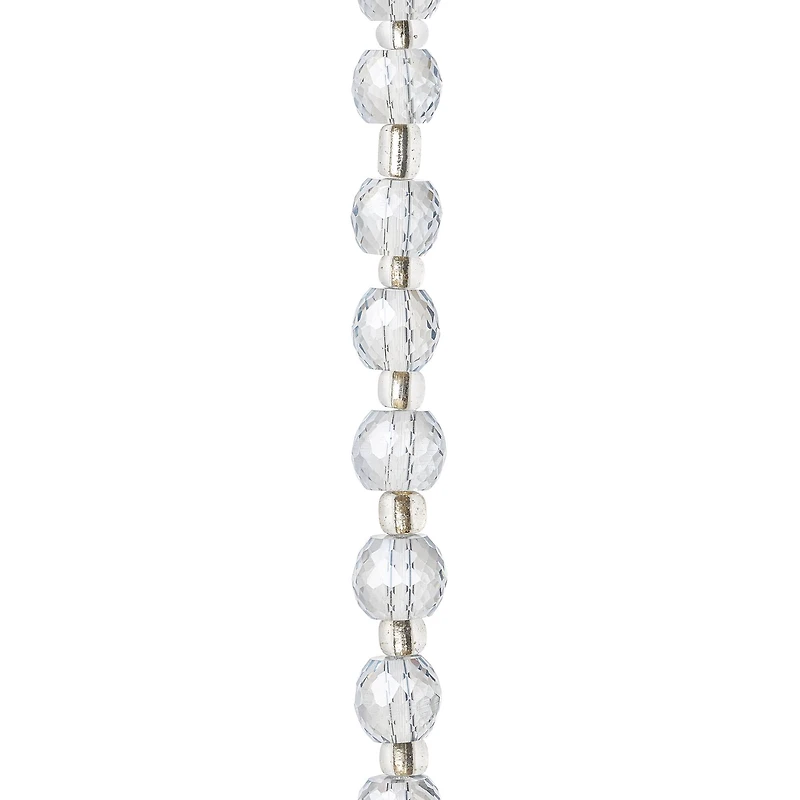 12 Pack: Light Blue Glass Faceted Rondelle Beads, 8mm by Bead Landing™