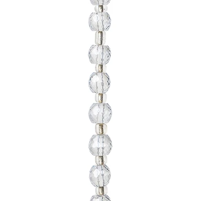 12 Pack: Light Blue Glass Faceted Rondelle Beads, 8mm by Bead Landing™