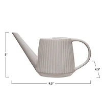 Hello Honey® 5" Quart Stoneware Watering Can with Reactive Glaze Finish