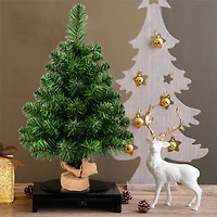Costway 2ft. Unlit Artificial Christmas Tree in Burlap Base