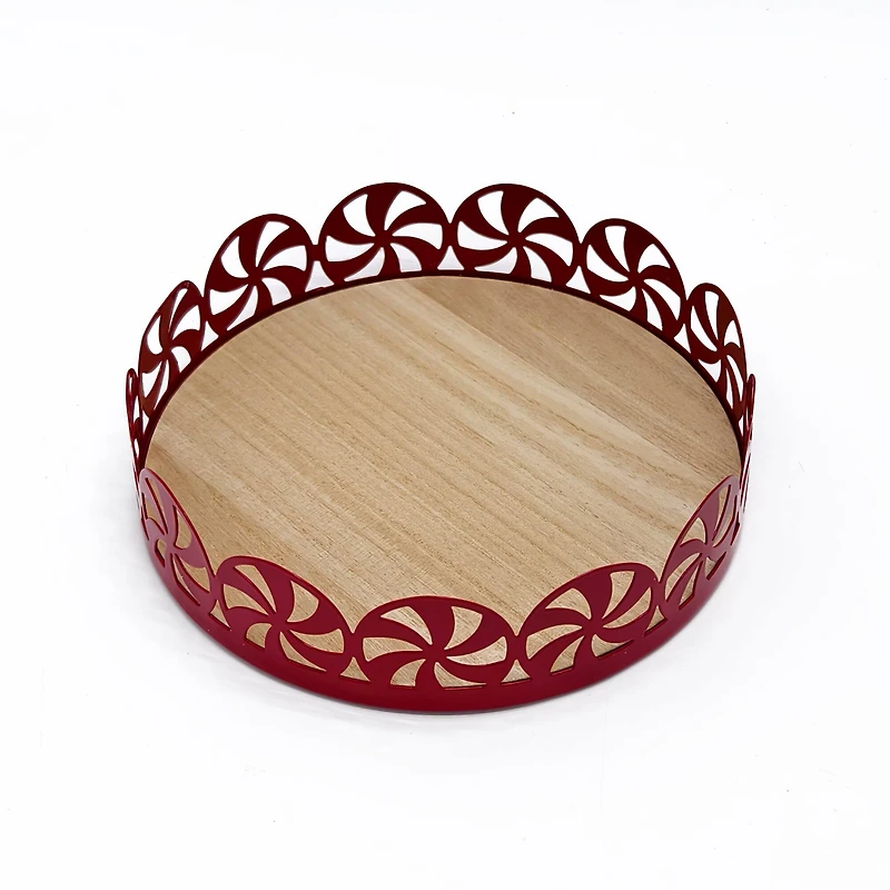 6" Red Decorative Peppermint Tray by Ashland®