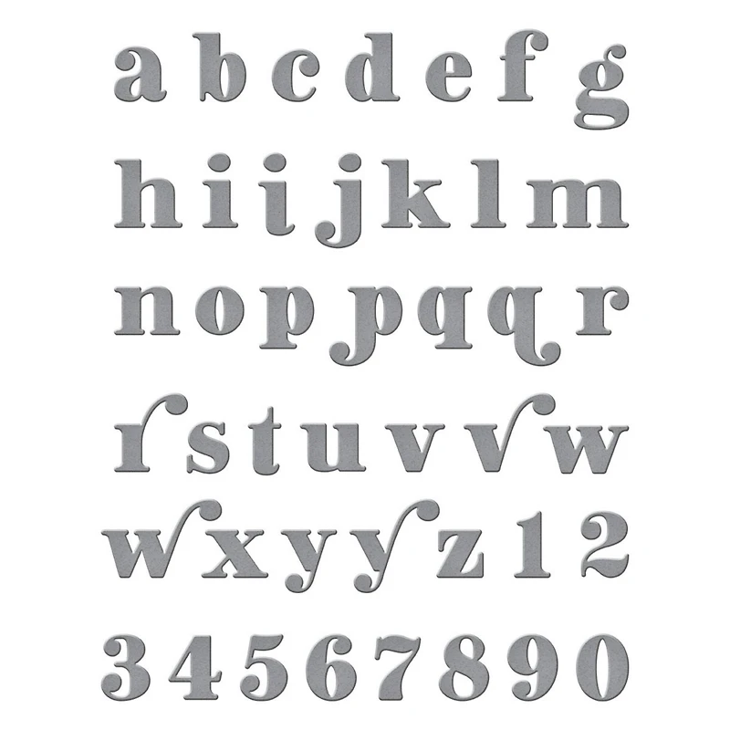 Spellbinders® Be Bold Lowercase Alphabet & Numbers Etched Dies