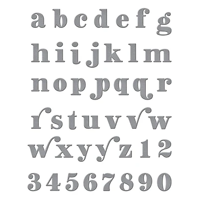 Spellbinders® Be Bold Lowercase Alphabet & Numbers Etched Dies