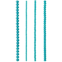 Aqua Faceted Glass Rondelle Bead Strings by Bead Landing™