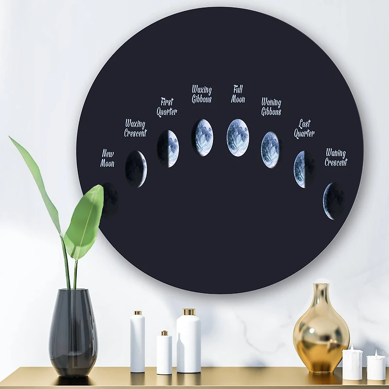 Designart - Moon Phases In Space