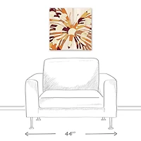 Spice Tone Butterfly Sillhouette 20" x 20" Canvas Wall Art