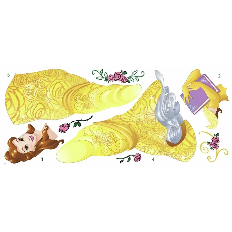 RoomMates Disney Princess Sparkling Belle Peel & Stick Giant Decals