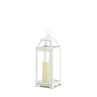 16" Country White Open Top Lantern