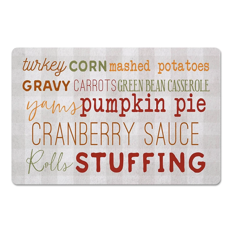 Thanksgiving Menu Floor Mat