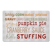 Thanksgiving Menu Floor Mat
