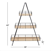 Black Iron Modern Farmhouse Plantstand, 40" x 28" x 16"