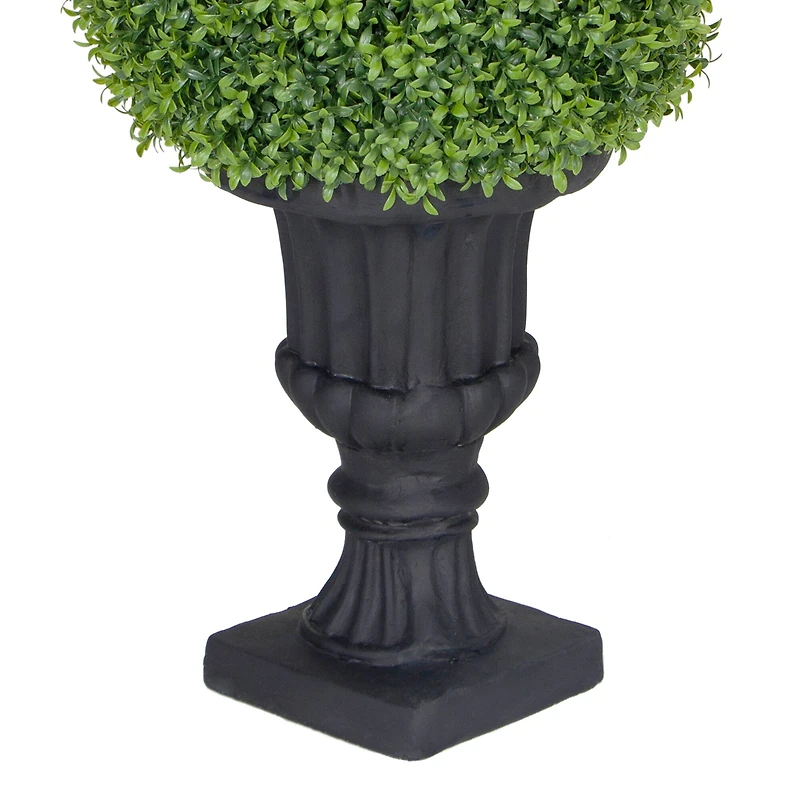 2ft. Single Ball Topiary Boxwood Artificial Tree in Decorative Urn