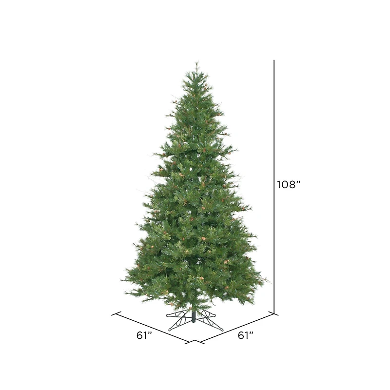9ft. Unlit Mixed Country Pine Slim Artificial Christmas Tree