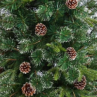 5ft. Pre-Lit Snowed Tipped Clermont Mixed Pine Artificial Christmas Tree, Clear Lights