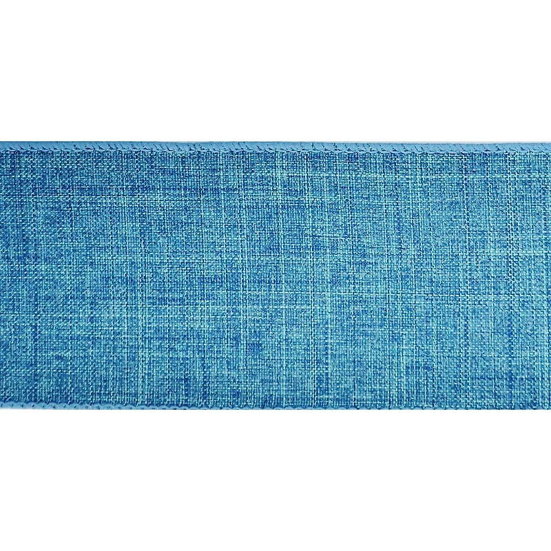 2.5" x 25ft. Denim Faux Linen Wired Ribbon by Celebrate It™ Décor