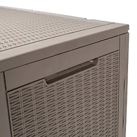 Honey Can Do 100gal Brown Wicker Resin Deck Box