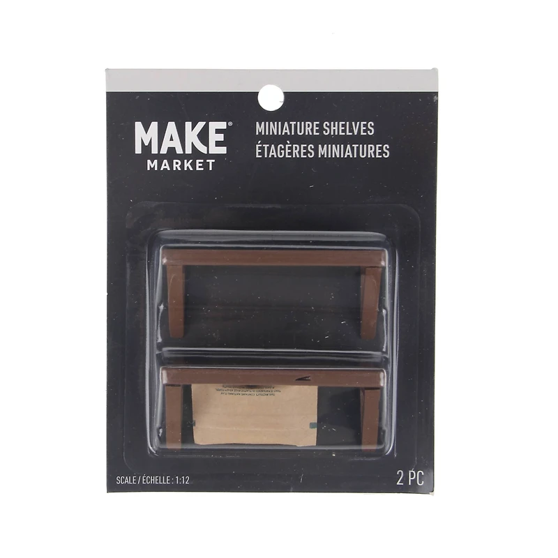 Mini Brown Wall Shelves, 2ct. by Make Market®
