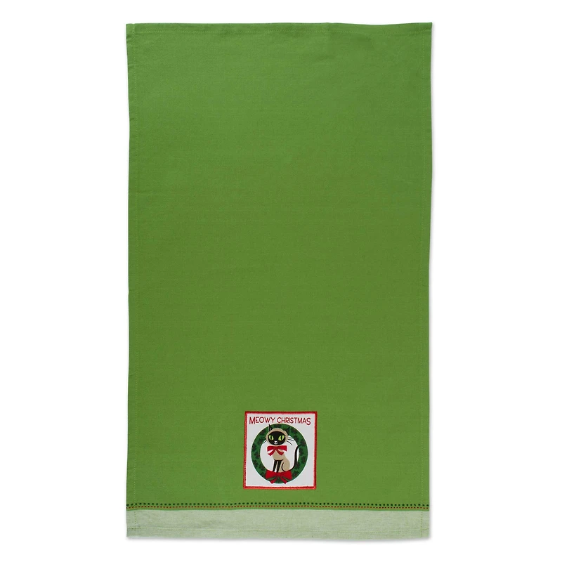 DII® Christmas Kitty Embellished Dishtowel Set