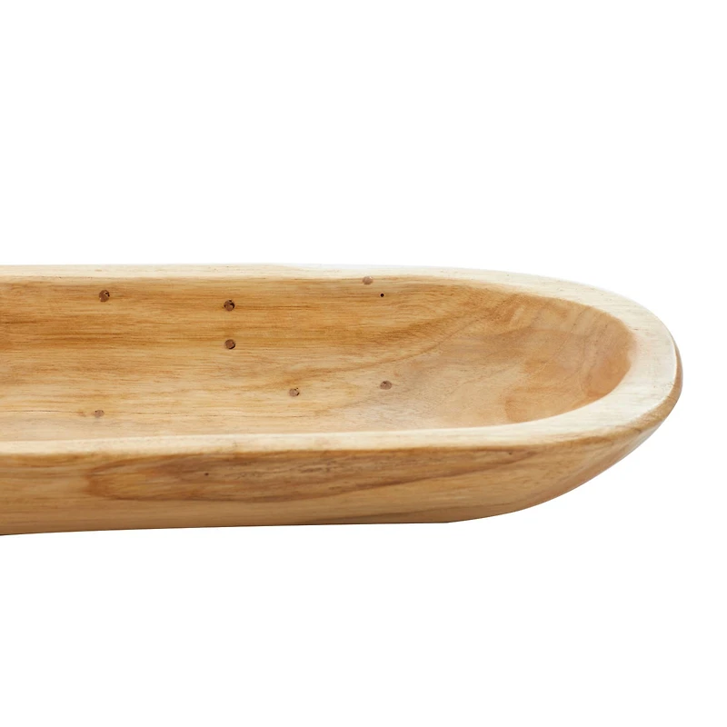 Brown Natural Ship Teak Wood Rustic Tray