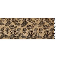 DII® Black Fern Print On Natural Jute Table Runner 14x72