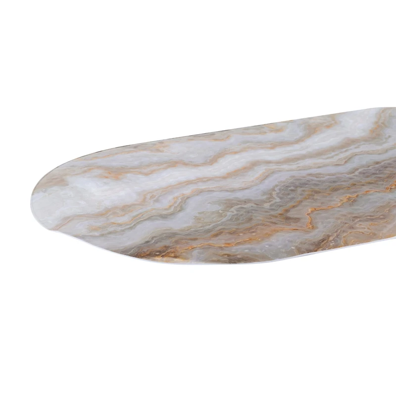 Elle Décor Agate Print Oval Bubble Bath Mat