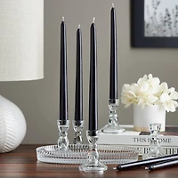 12 Packs: 15 ct. (180 total) Basic Elements™ 10" Black Taper Candles by Ashland®