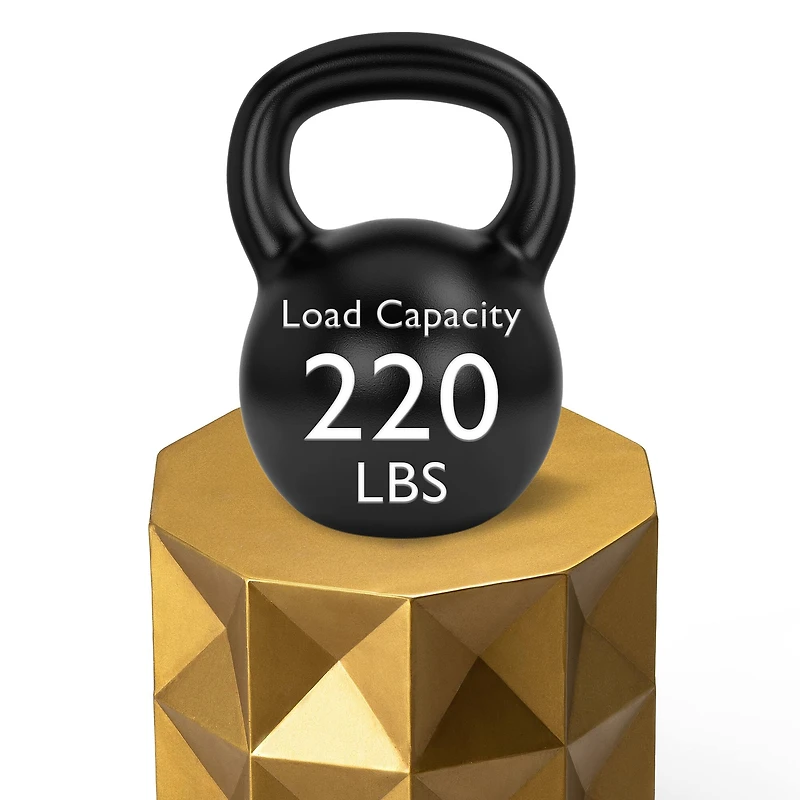 Glitzhome® 17" Antique Gold Geometric Side Table