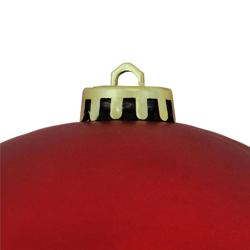8" Red Shatterproof Matte Commercial Christmas Ball Ornament