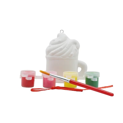 Cocoa Mug Color Your Own Ceramic Ornament Kit by Creatology™