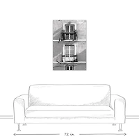 Black And White Balconies 24" x 36" Canvas Wall Art