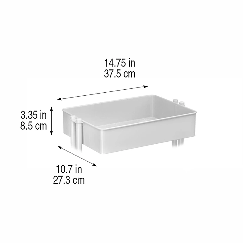 Lexington 3-Tier Rolling Cart by Simply Tidy