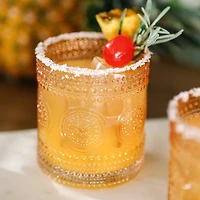 Kate Aspen® 10oz. Hobnail Beaded Floral Rose Gold Drinking Glasses, 6ct.