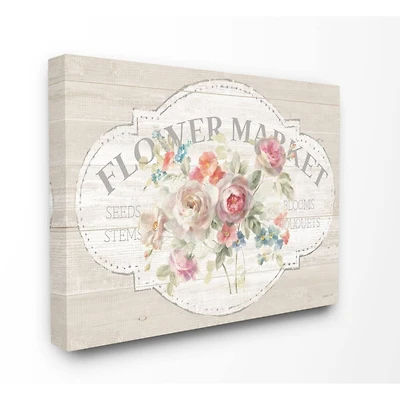 Stupell Industries Vintage Flower Market Wall Art