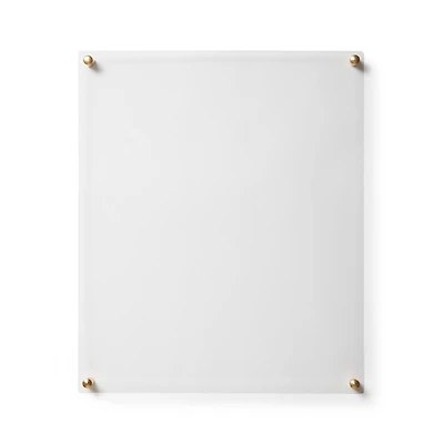 Cool Modern Frames Clear Acrylic Float Frame with Gold Hardware