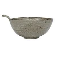 Hello Honey® 7.5" Cream Large Stoneware Bowl with Handle
