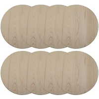 8 Pack: 12" Unfinished Wooden Circle Plaque by Make Market®