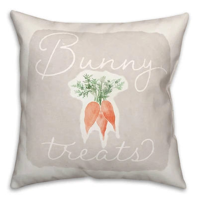 Bunny Treats Pillow 2 18" x 18" Throw Pillow