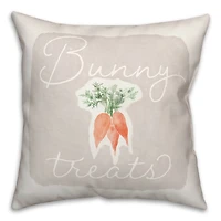 Bunny Treats Pillow 2 18" x 18" Throw Pillow