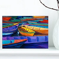 Designart - Boats at sunset