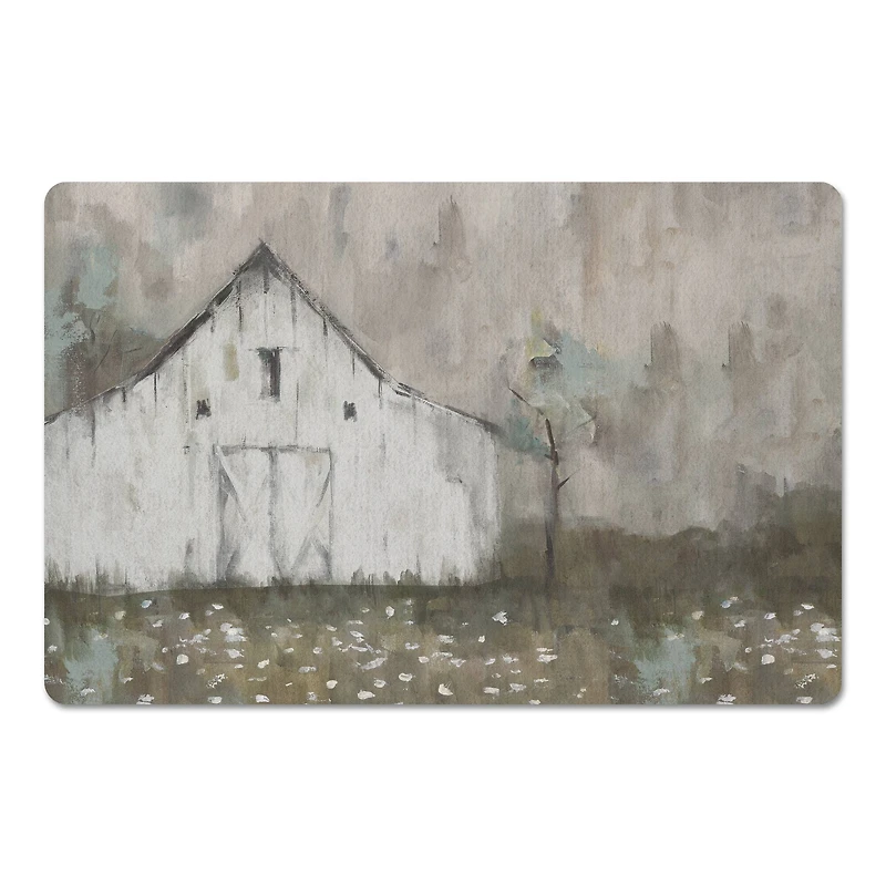 White Distressed Barn 18" x 27" Floor Mat