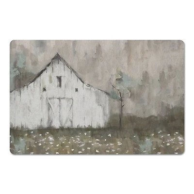 White Distressed Barn 18" x 27" Floor Mat