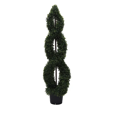 5ft. Green Boxwood Double Spiral Topiary Tree